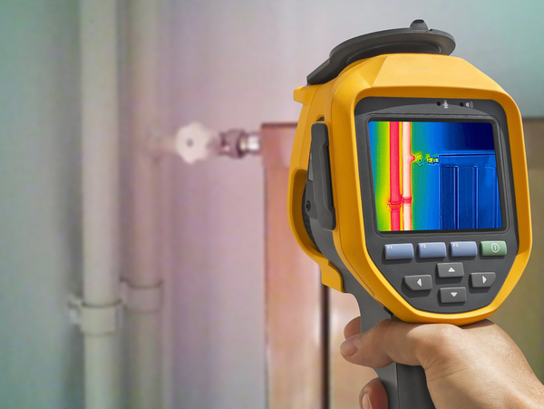 leak detection using a thermal imaging tool